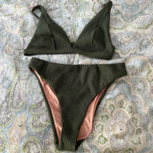 J. Crew textured plunge bikini (top & bottom) - Picture 4 of 5